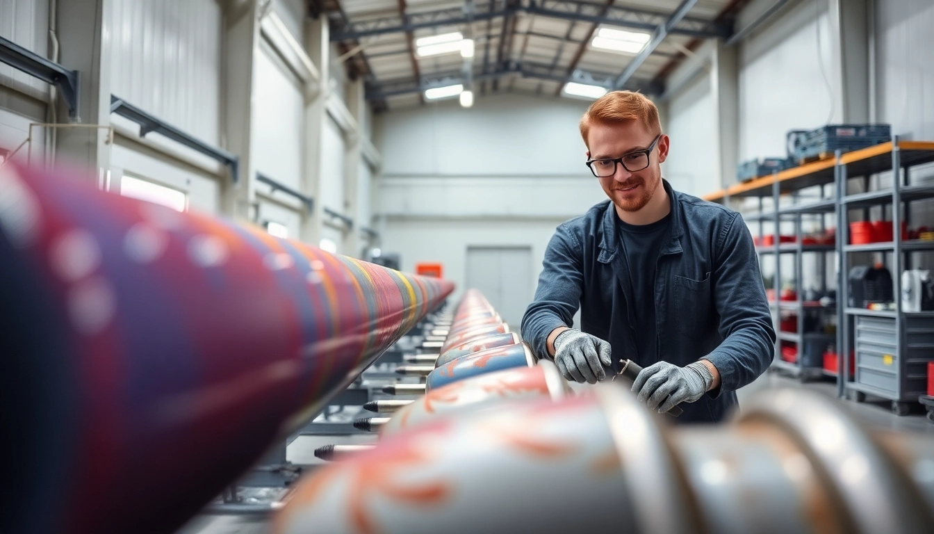 Powder coating Birmingham - skilled workers applying vibrant powder coating to metal components in an industrial setting.