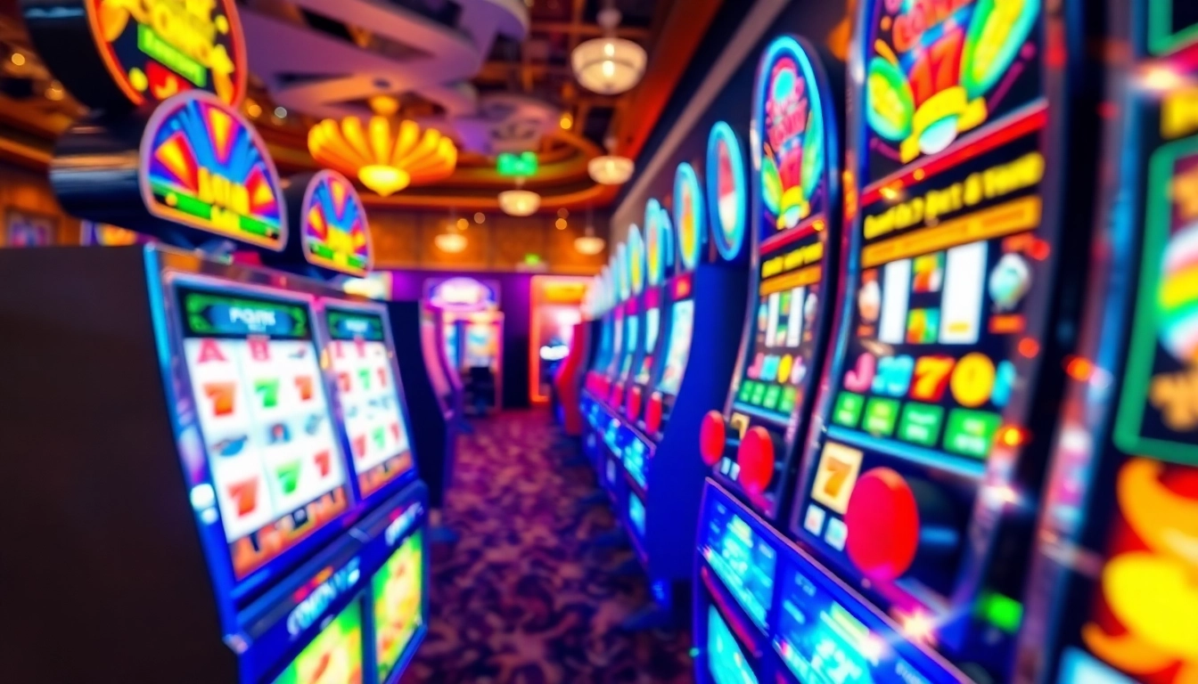 Experience engaging สล็อต168 slot machines with vibrant reels and a lively casino atmosphere.