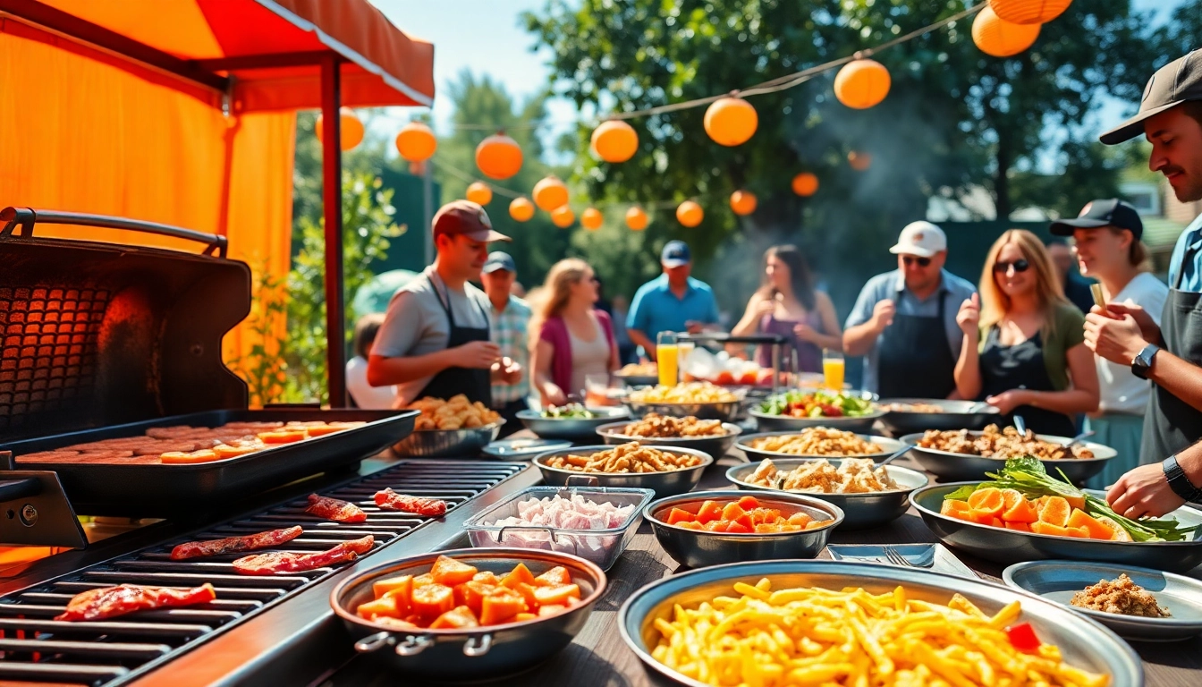 Delicious spread from a Caterer für Grillbuffet und BBQ in Berlin, showcasing savory grilled meats and fresh sides.