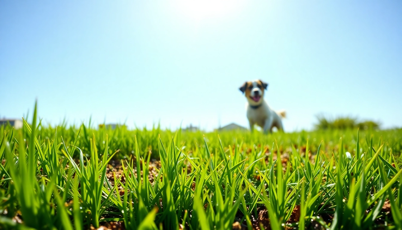Dog pee smells bad causing damage to green lawns, showcasing brown patches and lush grass.