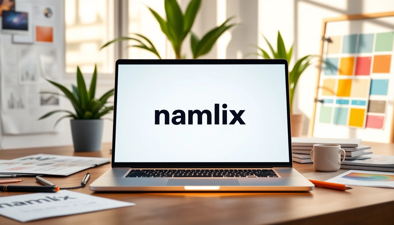 Generate unique names with the namlix name generator in a creative digital workspace.